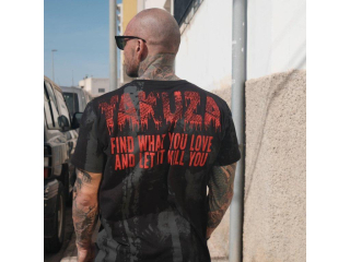 Pánské triko Yakuza Crashed Skull Allover TSB 24032 black