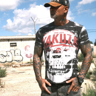 Pánské triko Yakuza Jailbreak Allover Acid Regular TSB 25025 black