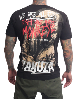Yakuza pánské tričko MONKEYS REGULAR TSB 26011 Black