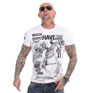 Yakuza pánské tričko POWER OVER US TSB 18040 White