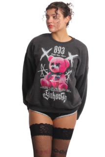 Dámská mikina Yakuza GPB 25105 Plushie dark grey melange